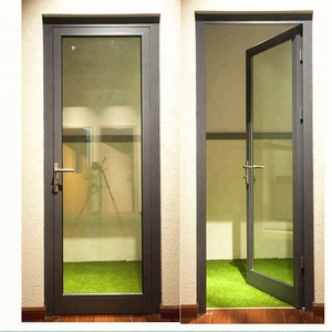 Double glazed aluminium glass hinged door Preosome Private Limited